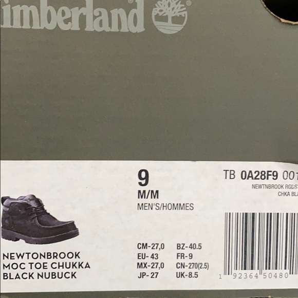 Timberland Newtonbrook Moc Toe Chukka Black Men’s - Picture 14 of 14